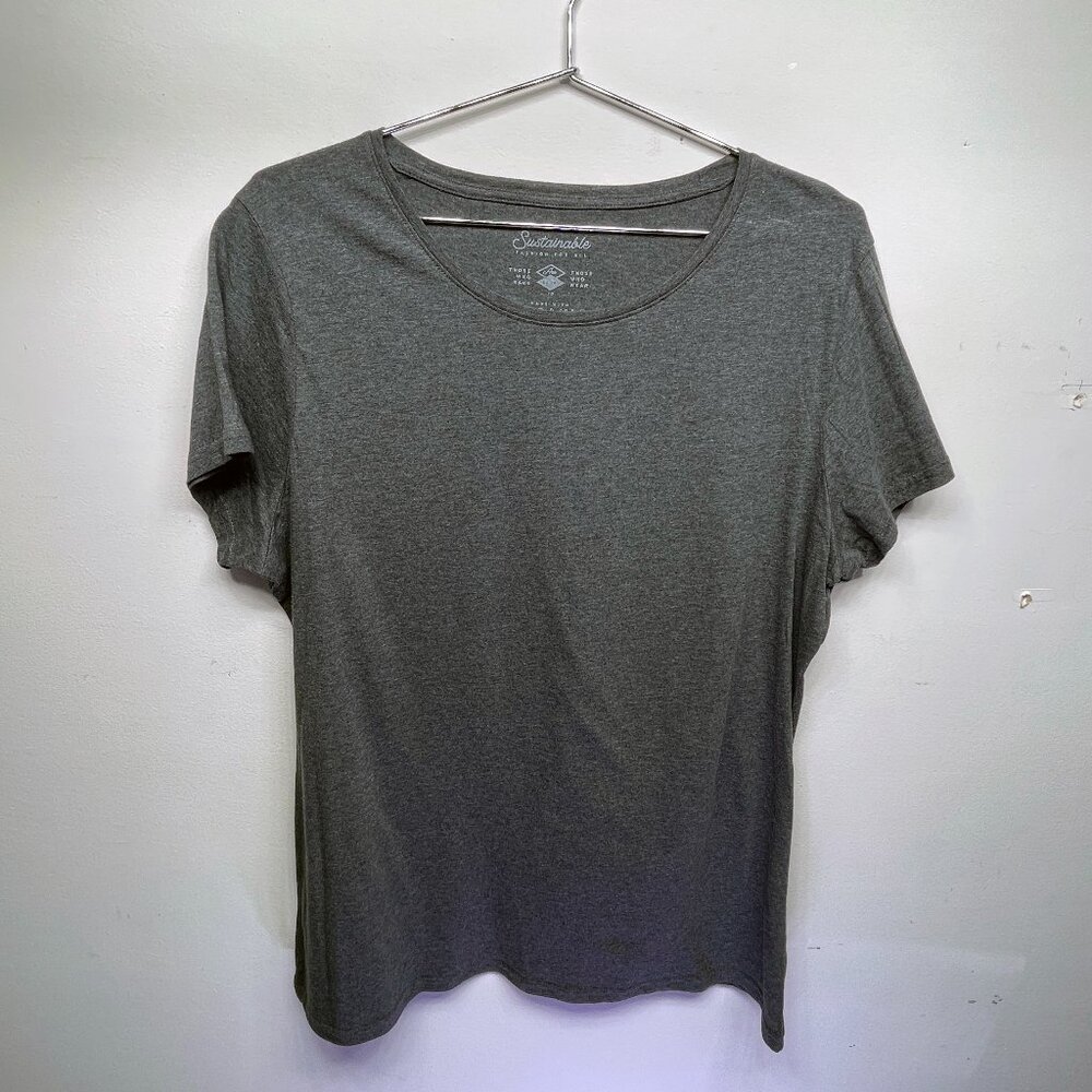 WOMEN'S PACT ORGANIC COTTON GRAY TEE - SIZE XL